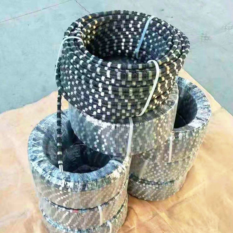 Rubber Connection Hard Marble Stone Diamond Wire Saw For Granite