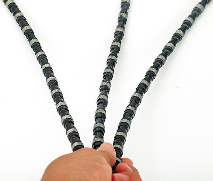 Rubber Connection Hard Marble Stone Diamond Wire Saw For Granite