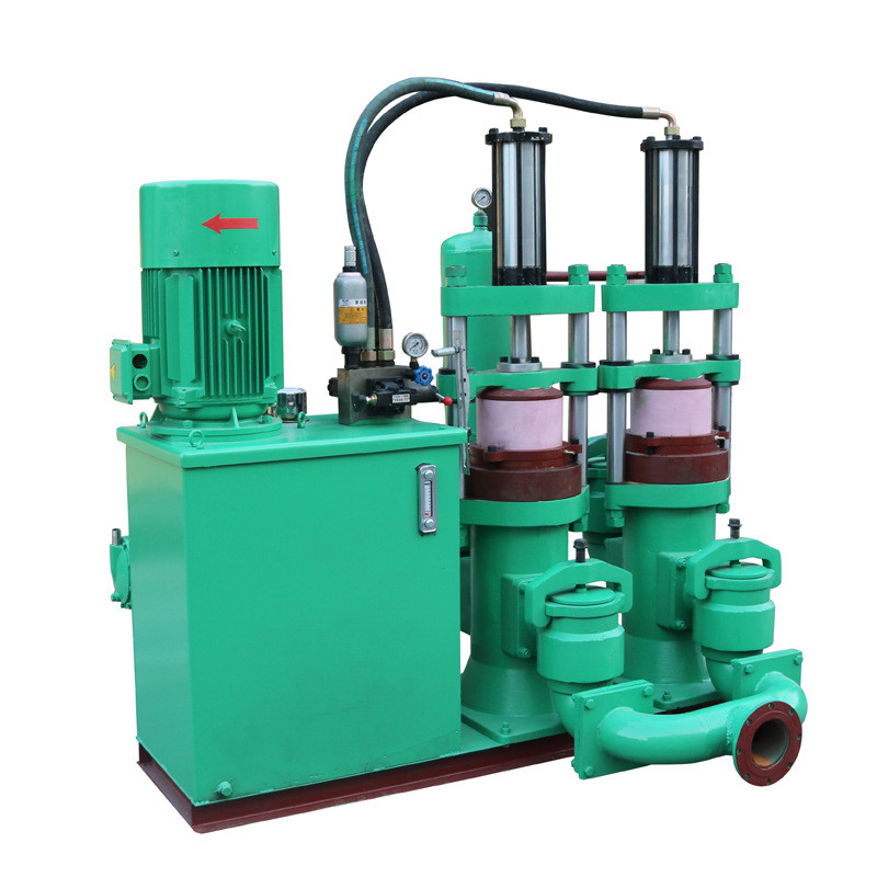 Double Cylinder Sewage Treatment Mud Pump Machine For Filter Press