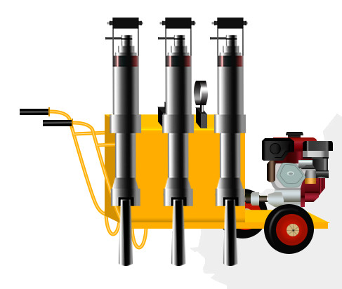 800 Ton Renovation Work Rock Splitter Machine For Quarry Breaking