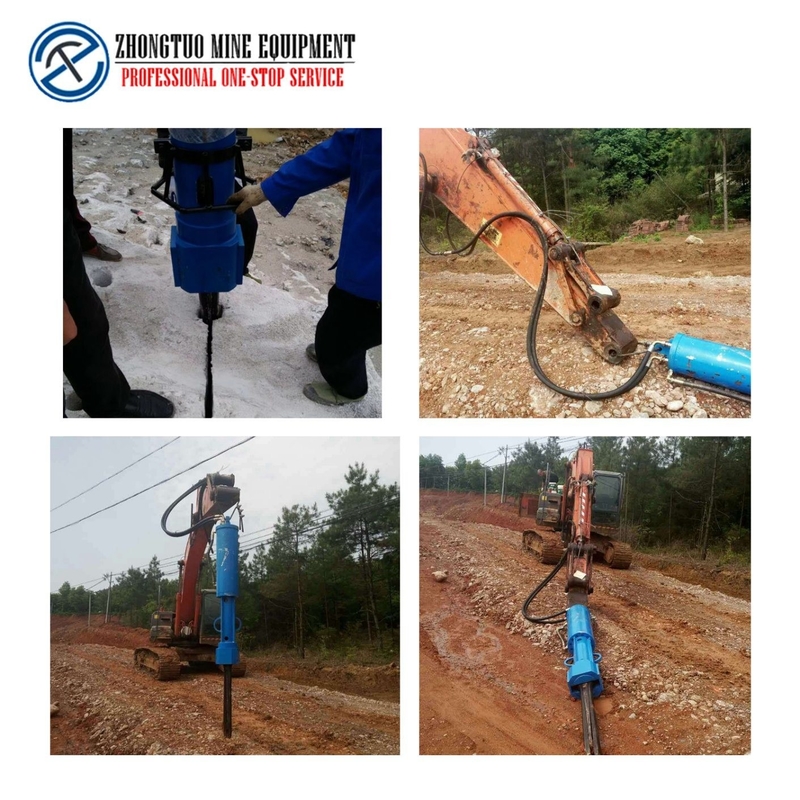 P450 Super Large Excavator Uses Rock Splitter For Non Blasting Cracking