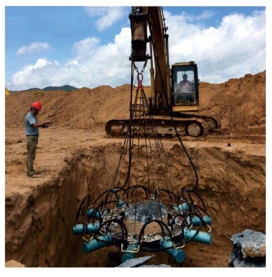 Excavator Crane Mounted Hydraulic Concrete Pile Breaker Head Cutter