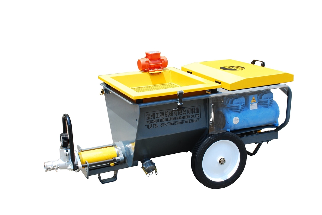Screw Type Mortar Spraying Machine With Air Compressor