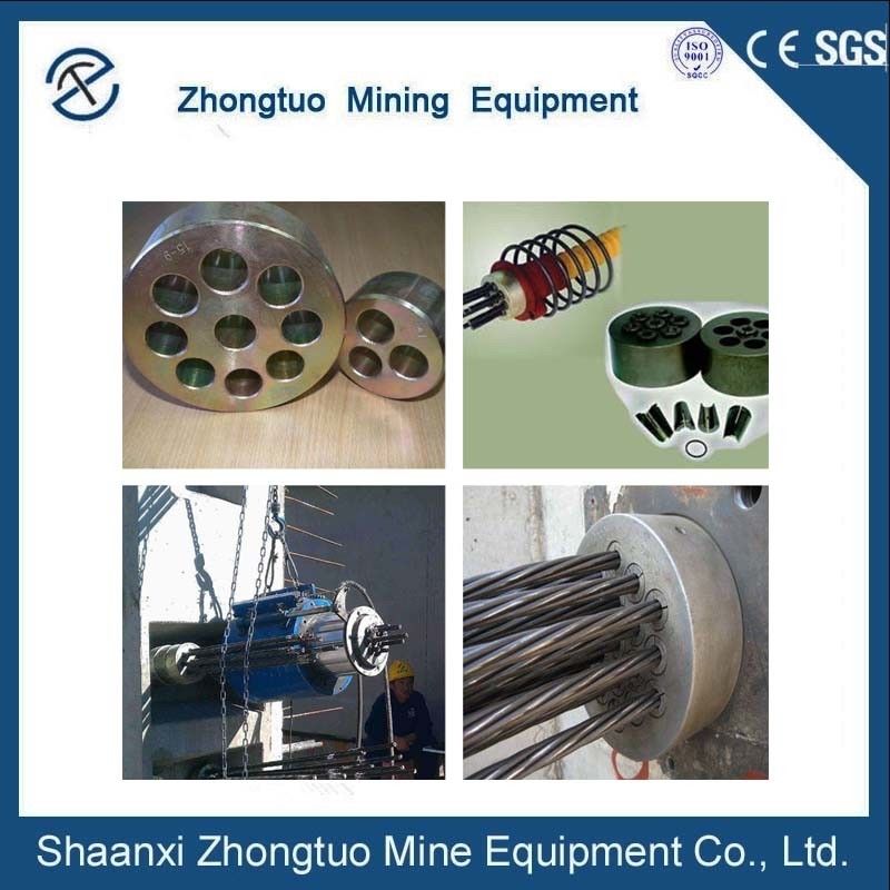 Multi PC-Strands Anchorage System YM12.7 1860MPA-2000Mpa Post Tensioning System Anchor Accessories