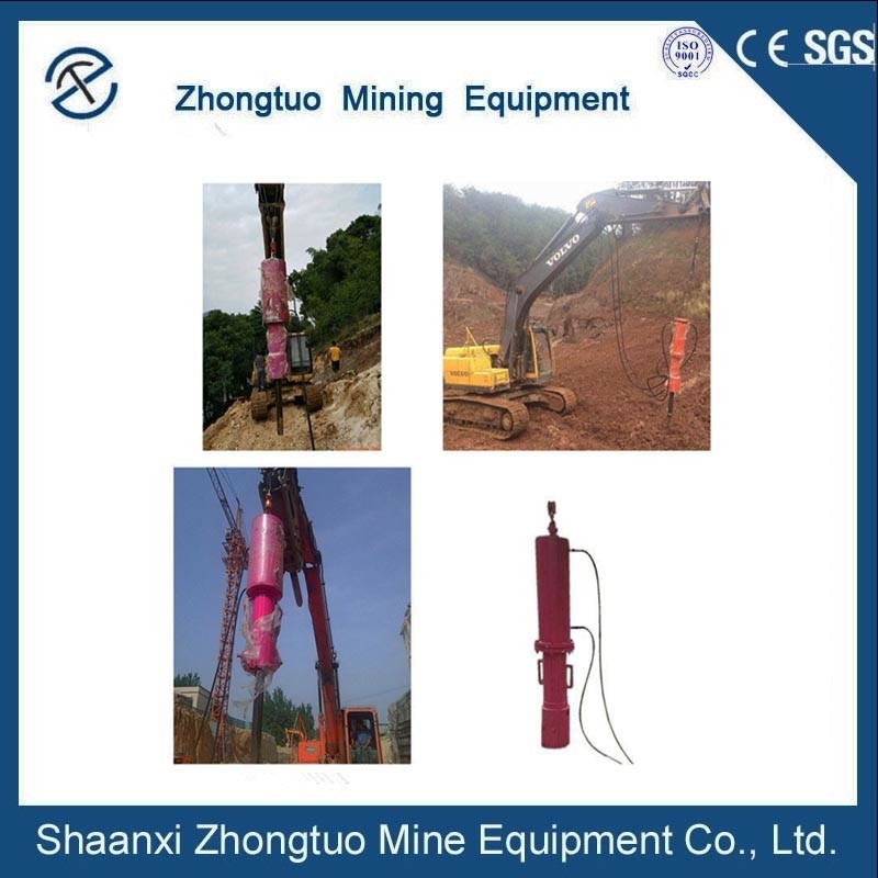 Large Stone Breaker Rock Splitter For Excavator Mounted Cylinder Pipe