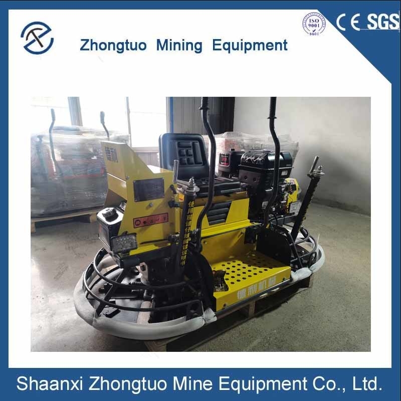Conquer Concrete With Gasoline Power Trowel Machine Starting Engine