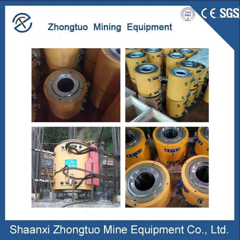 High Strength Steel Hydraulic Stressing Jack System For Bridge Hollow Steel Strand Tensioning