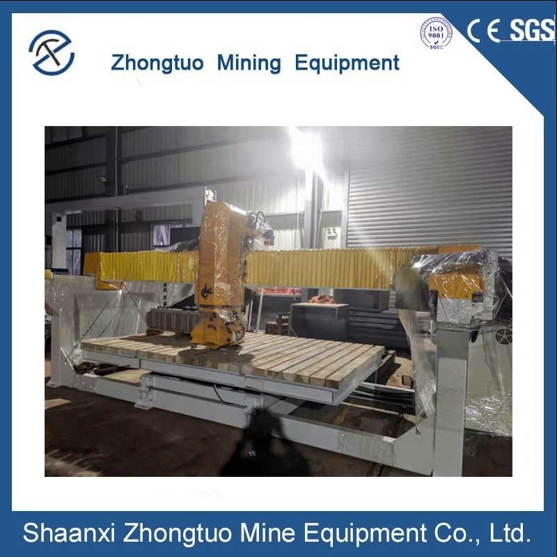 Fully Automatic CNC Whole Bridge Stone Cutting Machine With 90 Degree Cutting Head Rotation