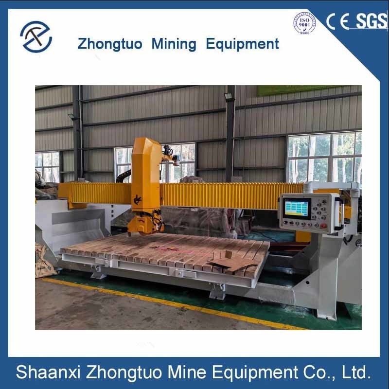 Fully Automatic CNC Whole Bridge Stone Cutting Machine With 90 Degree Cutting Head Rotation