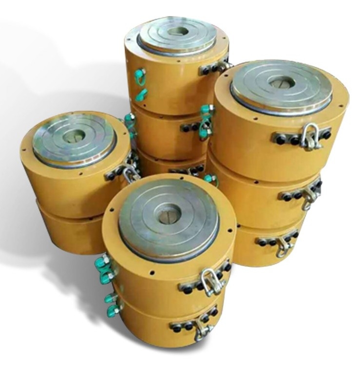 Lock Nut Hollow Hydraulic Cylinder Jack  5 - 150 Tons Large Tonnage Synchronous Jack