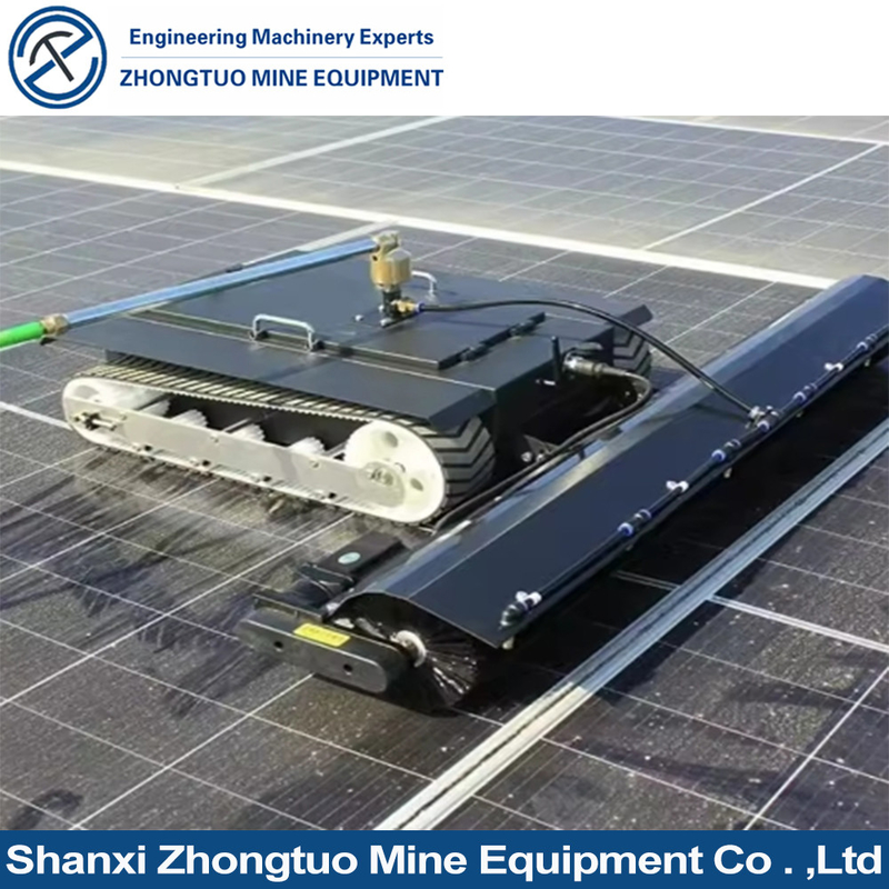 High-End Photovoltaic Panels Cleaning Robot Automatic Dry /Water Waterless Washing Solar Panel Cleaning Robot For PV Pan
