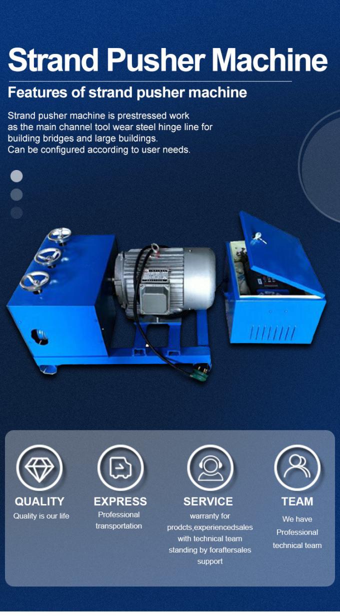 Post-Tensioning Strands Pusher Machine