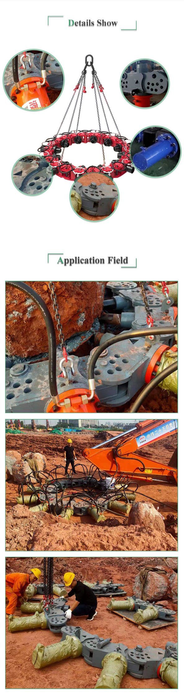 Concrete Round Piles Head Cutter Hydraulic Pile Breaker